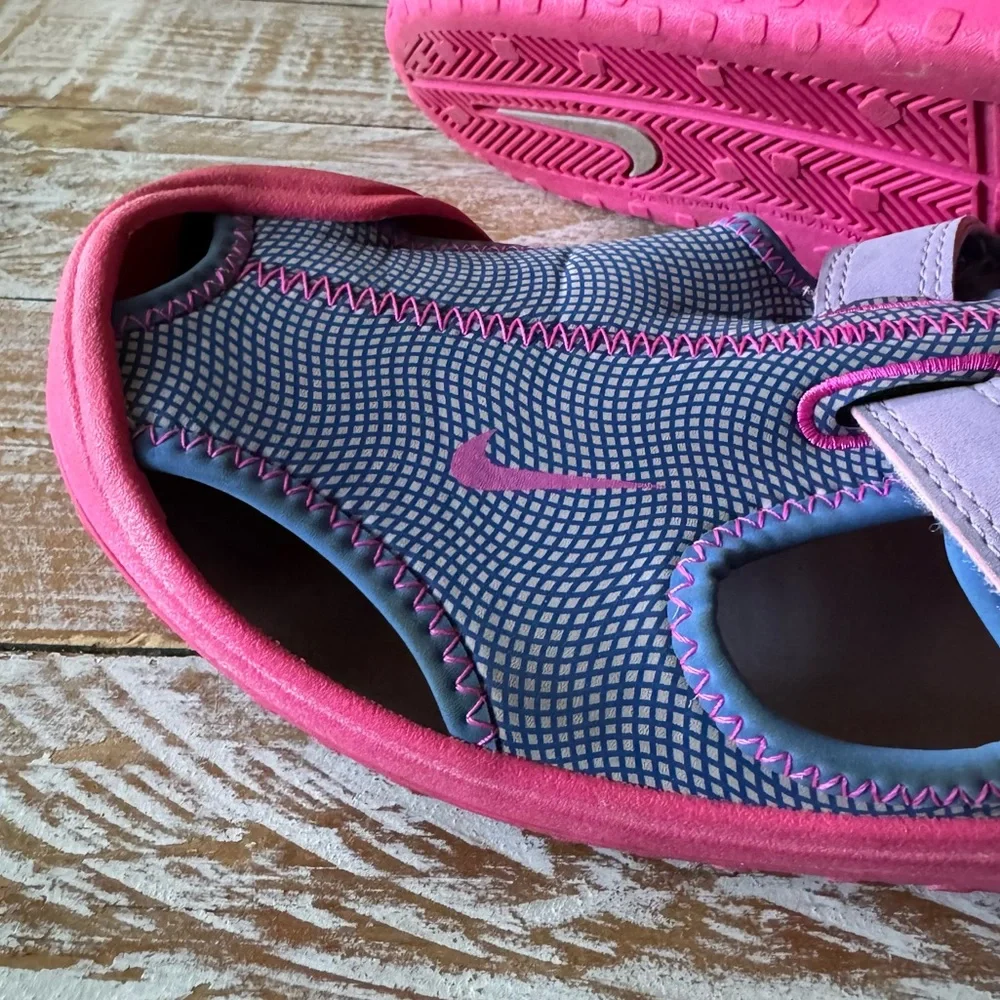 🌞 Nike Sunray Protect Kids Sandals 🌞 – Fire Pink/Hydrangeas ~US 5Y
